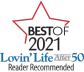 Lovin'Life After 50 Reader Recommended Best of 2021 logo