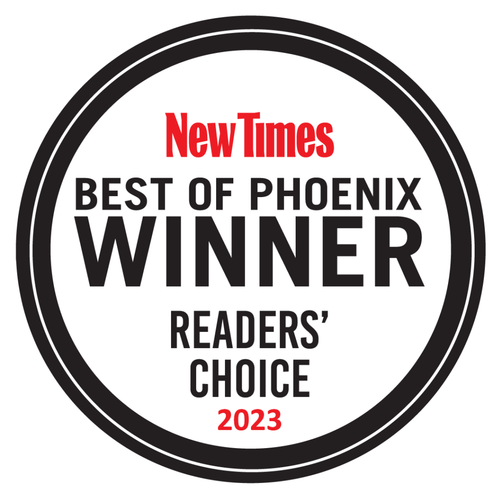 PHX New Times 2023 Best of Phoenix Readers' Choice Winner Badge